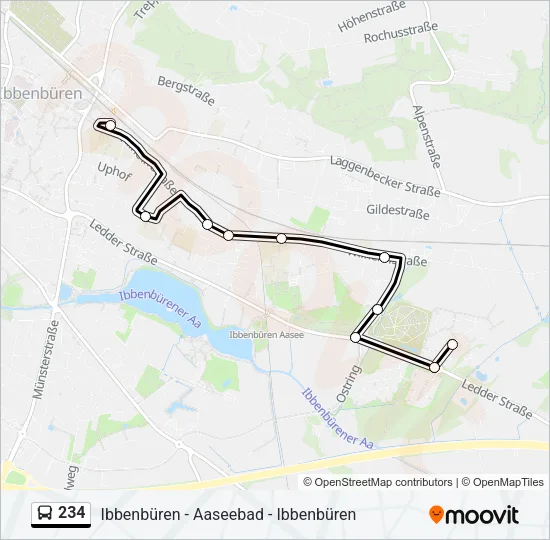234 Bus Line Map