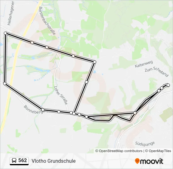 562 Bus Line Map