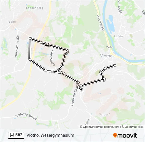 562 Bus Line Map