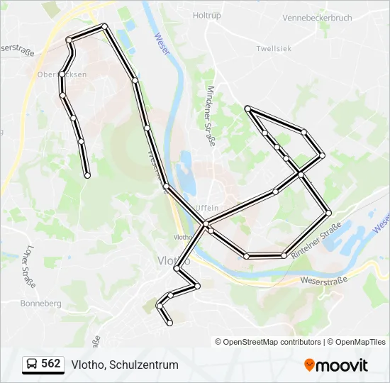 562 Bus Line Map