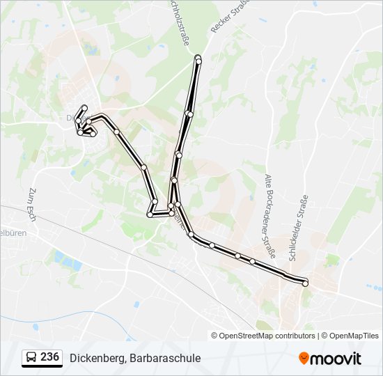 236 bus Line Map