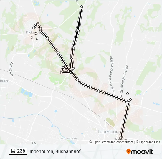 236 Bus Line Map