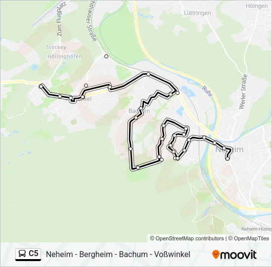 C5 Bus Line Map