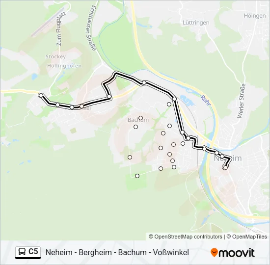C5 Bus Line Map
