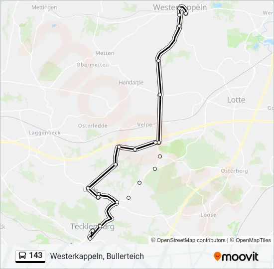143 Bus Line Map