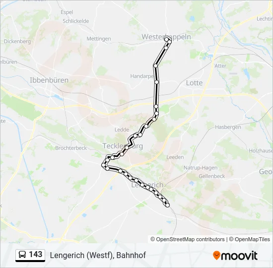 143 Bus Line Map
