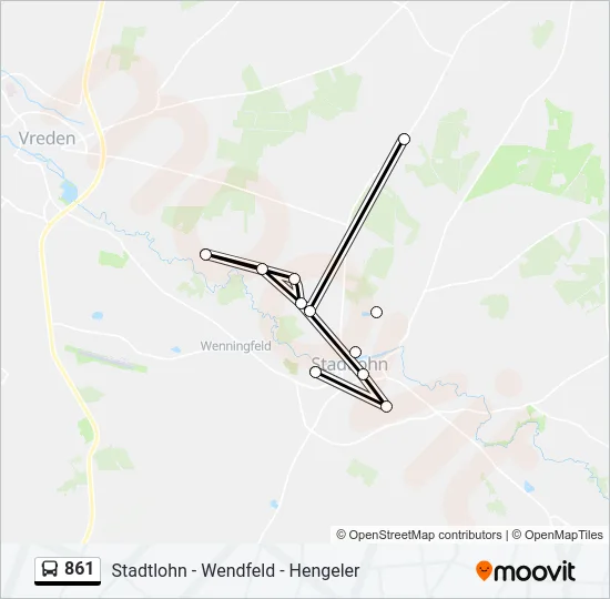 861 Bus Line Map