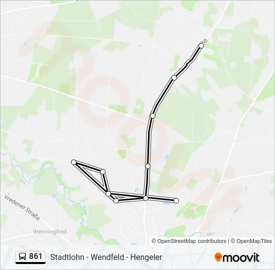 861 Bus Line Map