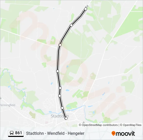 861 Bus Line Map