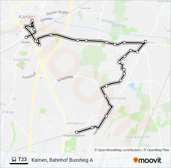 T23 Bus Line Map