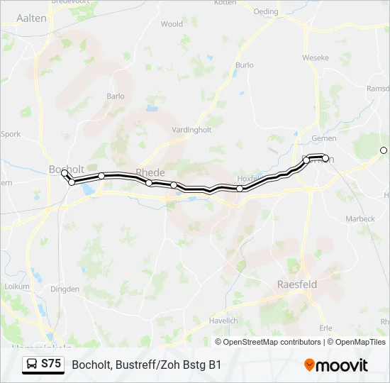S75 Bus Line Map