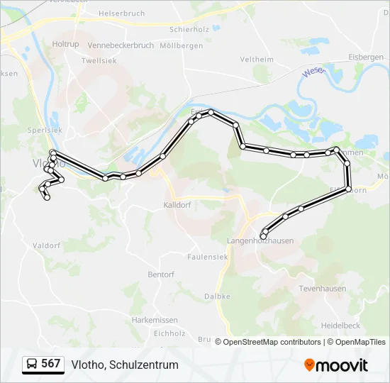 567 Bus Line Map