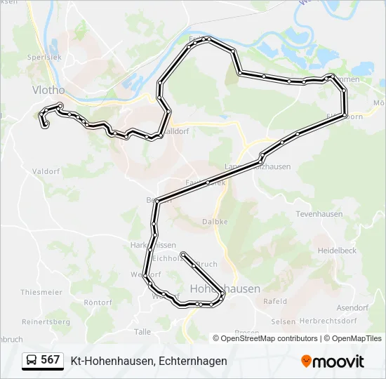 567 Bus Line Map