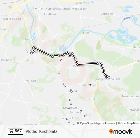 Автобус 567: карта маршрута