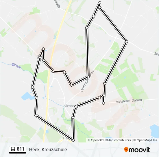 811 Bus Line Map