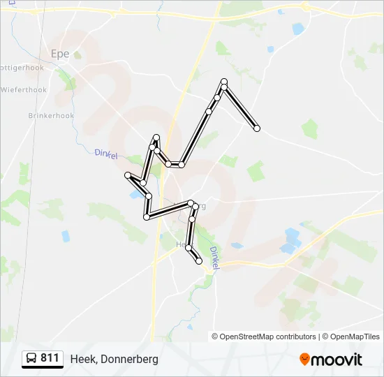 811 Bus Line Map