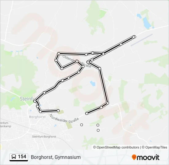 Автобус 154: карта маршрута