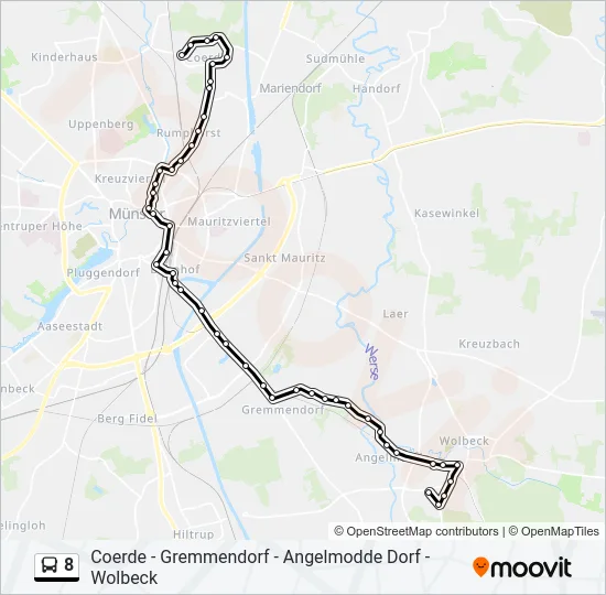 8 Bus Line Map