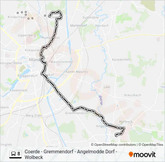 8 Bus Line Map