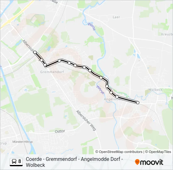 8 Bus Line Map