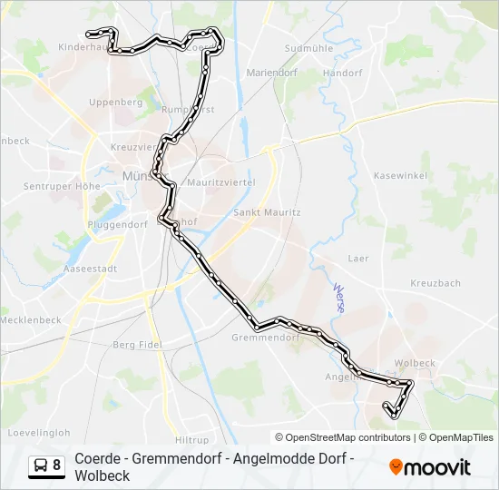 8 Bus Line Map