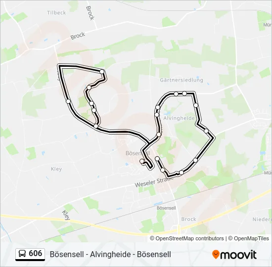 606 Bus Line Map