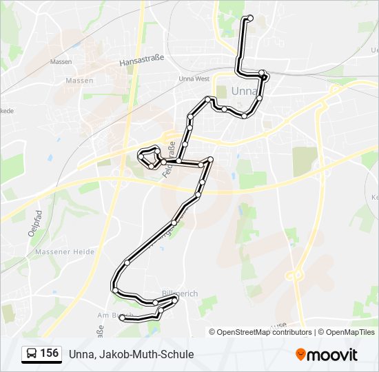 156 bus Line Map