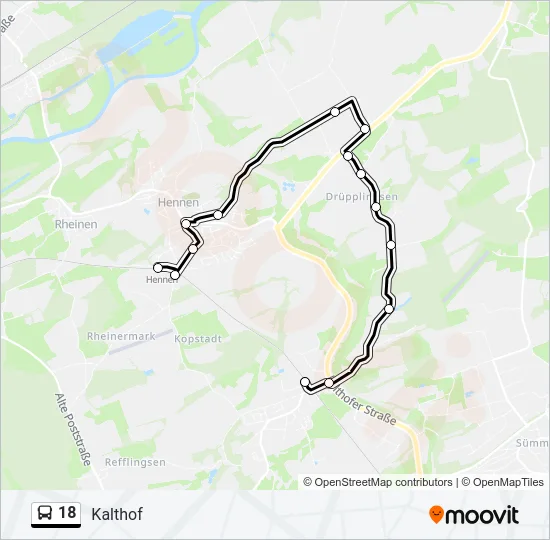 18 Bus Line Map