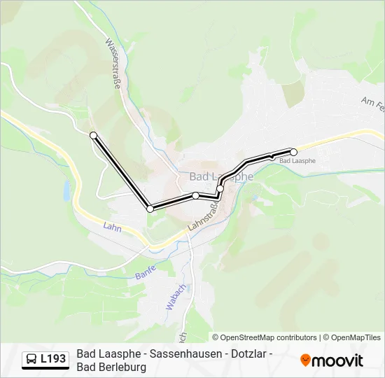 Автобус L193: карта маршрута