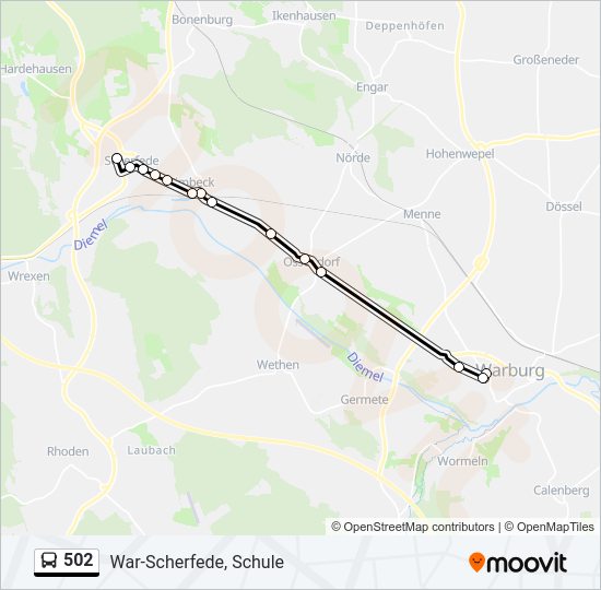 502-route-schedules-stops-maps-war-scherfede-schule-updated