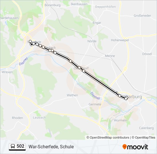 502-route-schedules-stops-maps-war-scherfede-schule-updated