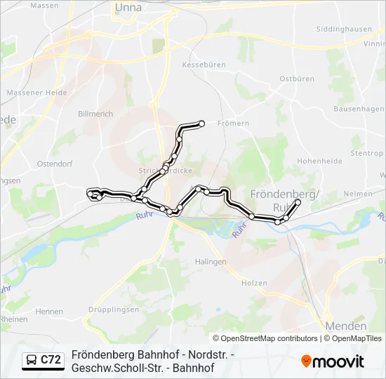 C72 Bus Line Map