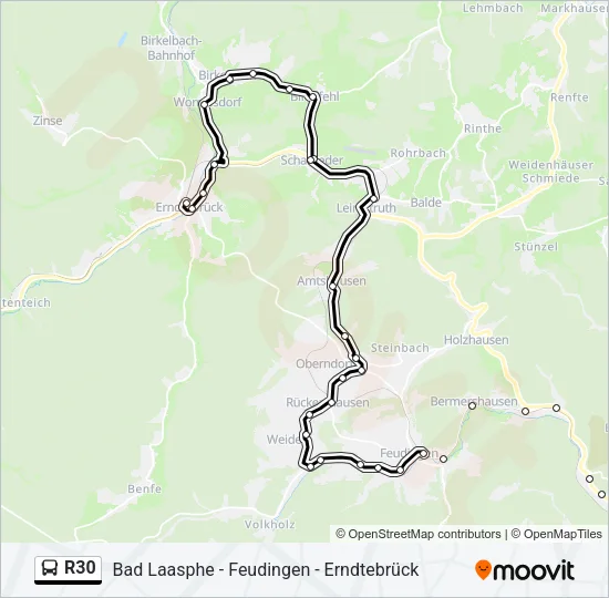 R30 Bus Line Map