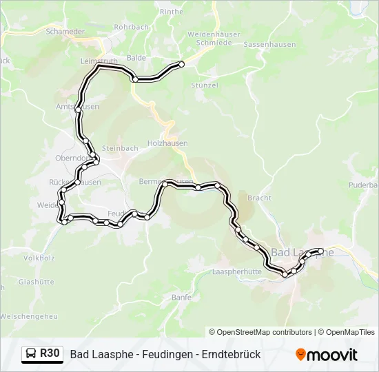 R30 Bus Line Map