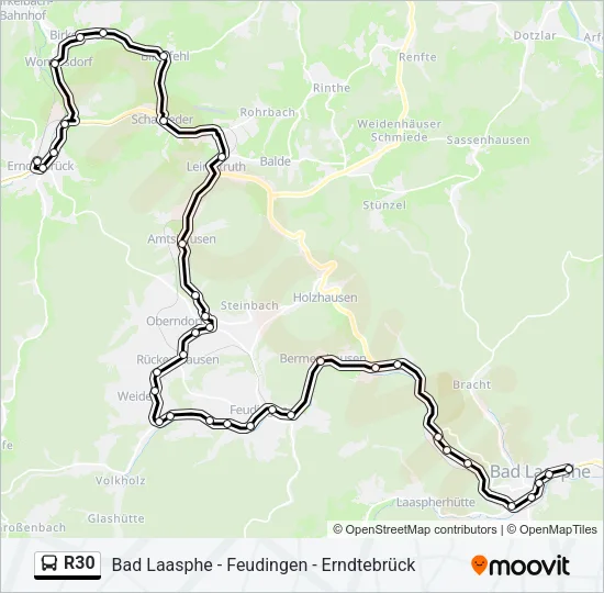 R30 Bus Line Map