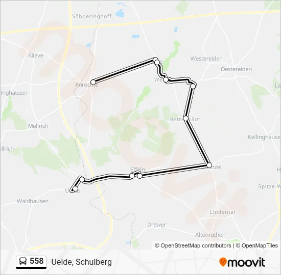 558 Bus Line Map