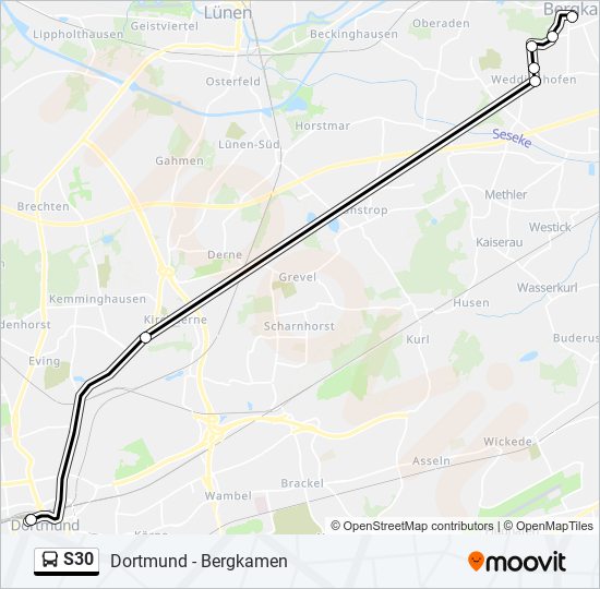 S30 bus Line Map