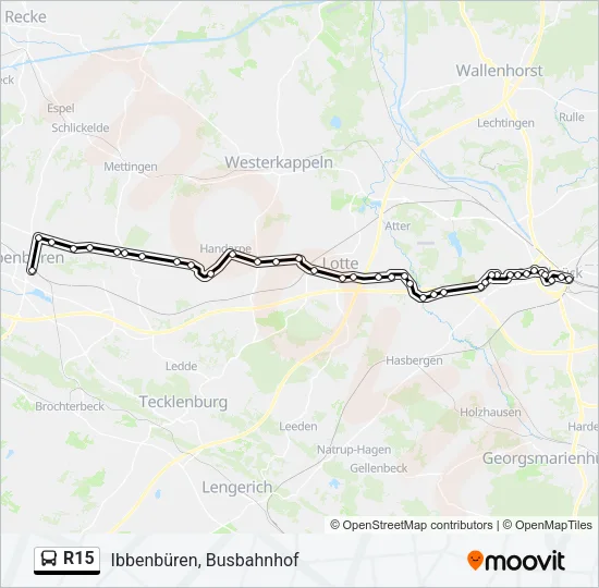 R15 Bus Line Map