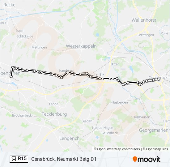 r15 Route: Schedules, Stops & Maps - Osnabrück, Neumarkt Bstg D1 (Updated)