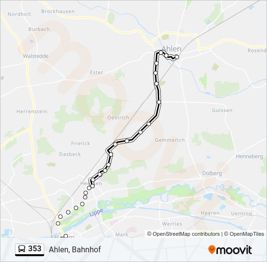 353 bus Line Map