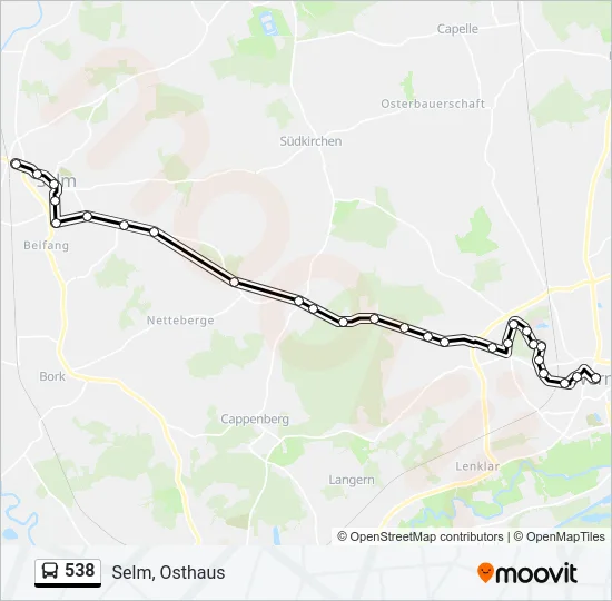538 Bus Line Map