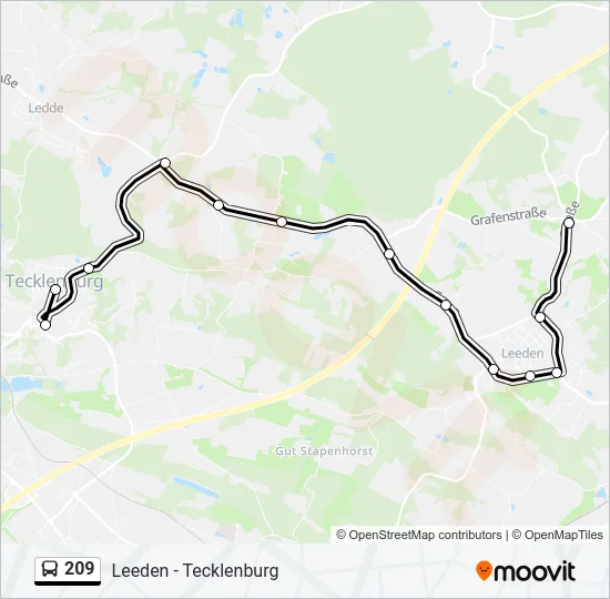 209 Bus Line Map