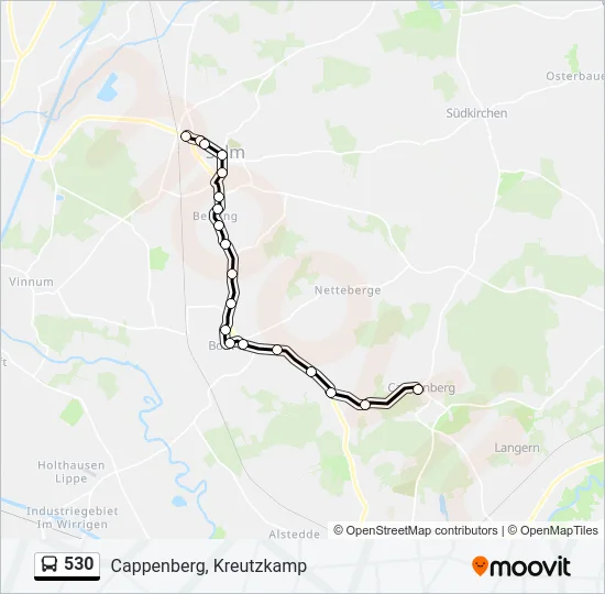 Автобус 530: карта маршрута