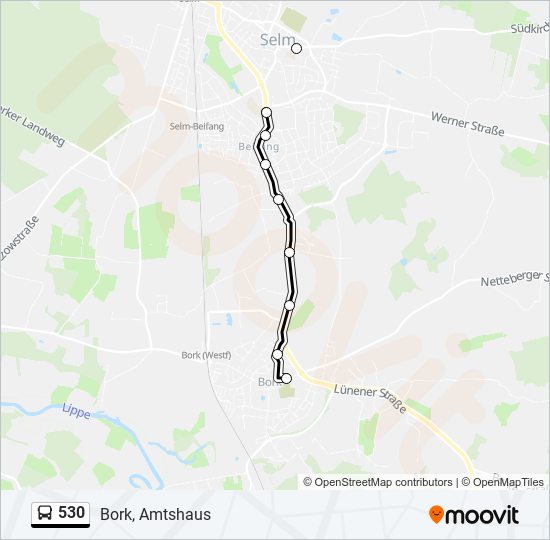 530 bus Line Map