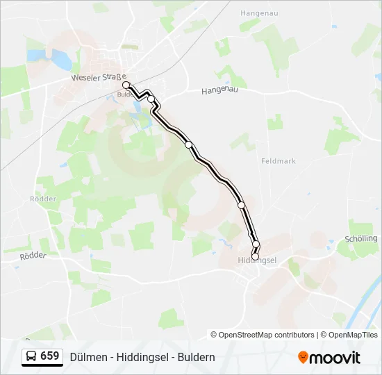 659 Bus Line Map