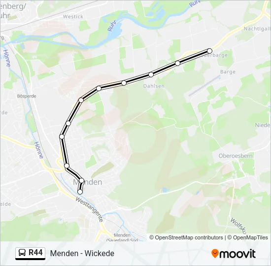 R44 Bus Line Map