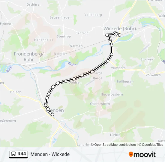 R44 Bus Line Map