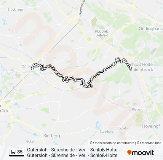 85 Bus Line Map