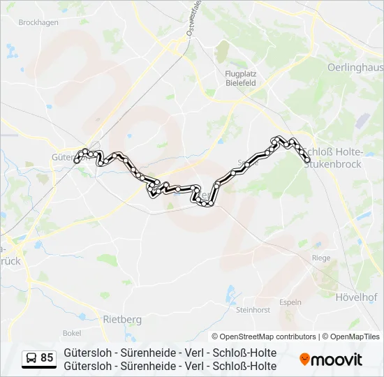 85 Bus Line Map