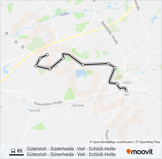 85 Route: Schedules, Stops & Maps - Verl, Bahnhof (Updated)